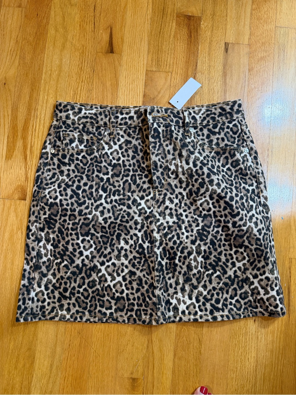 LOFT Leopard-Print Mini Skirt - Brown & Black